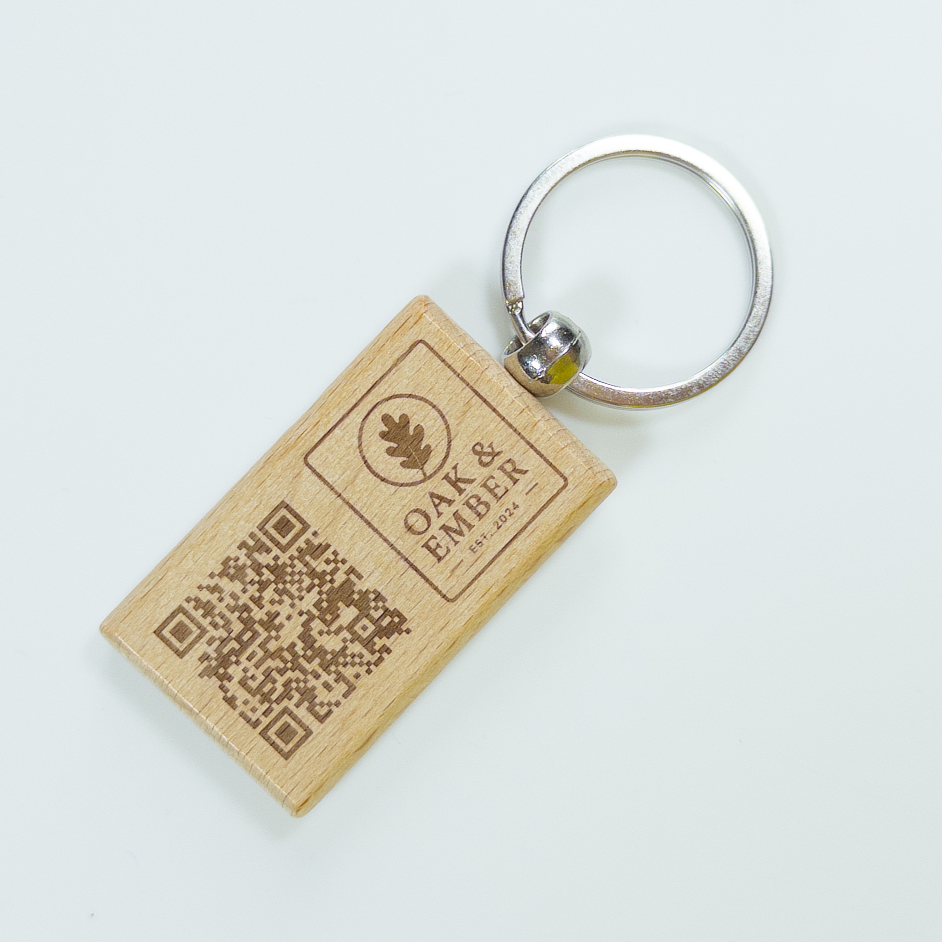 Engraved Beechwood keychain Engraved Beechwood keychain